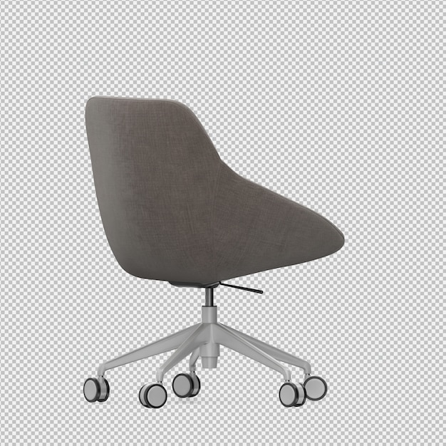 Isometrische stoel 3d geïsoleerd render