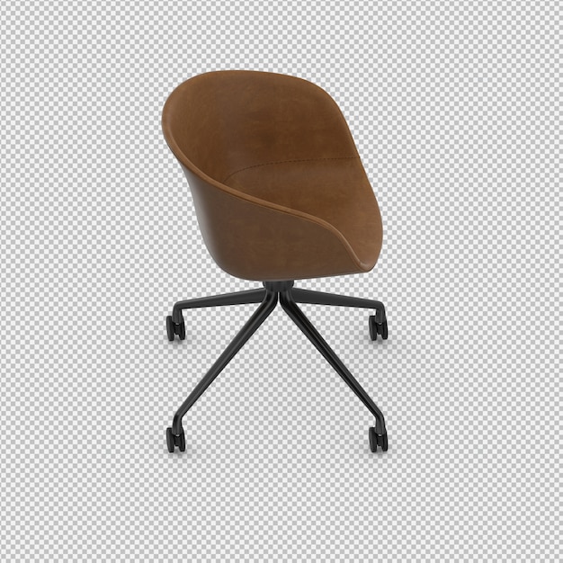 Isometrische stoel 3D geïsoleerd render