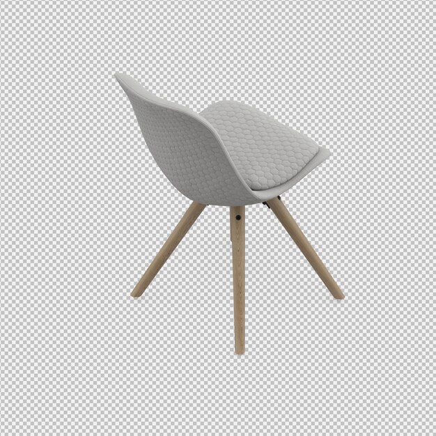 PSD isometrische stoel 3d geïsoleerd render