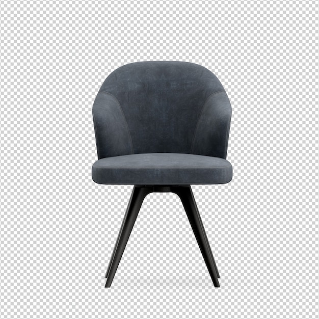 Isometrische stoel 3d geïsoleerde rendering