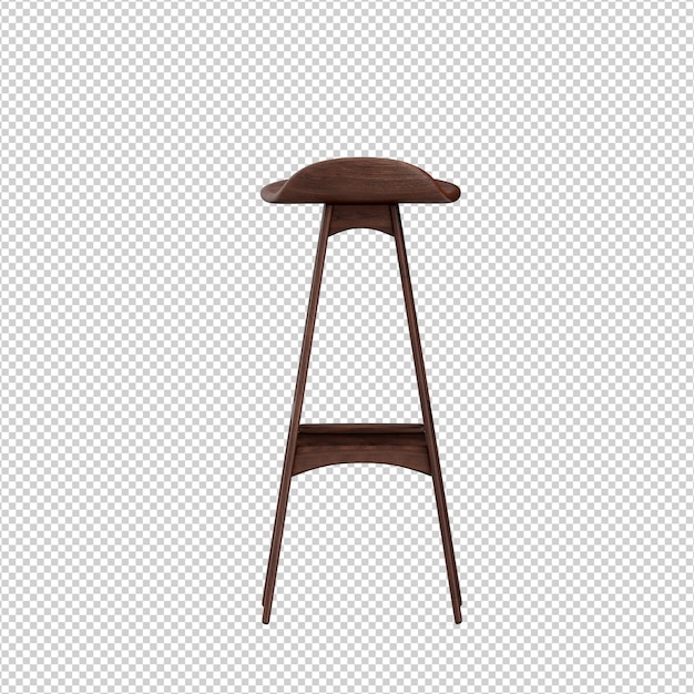 Isometrische stoel 3D geïsoleerde rendering