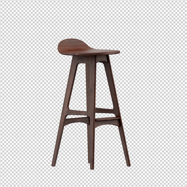 Isometrische stoel 3D geïsoleerde rendering