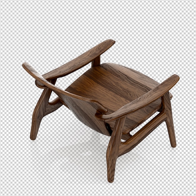 Isometrische stoel 3D geïsoleerde rendering