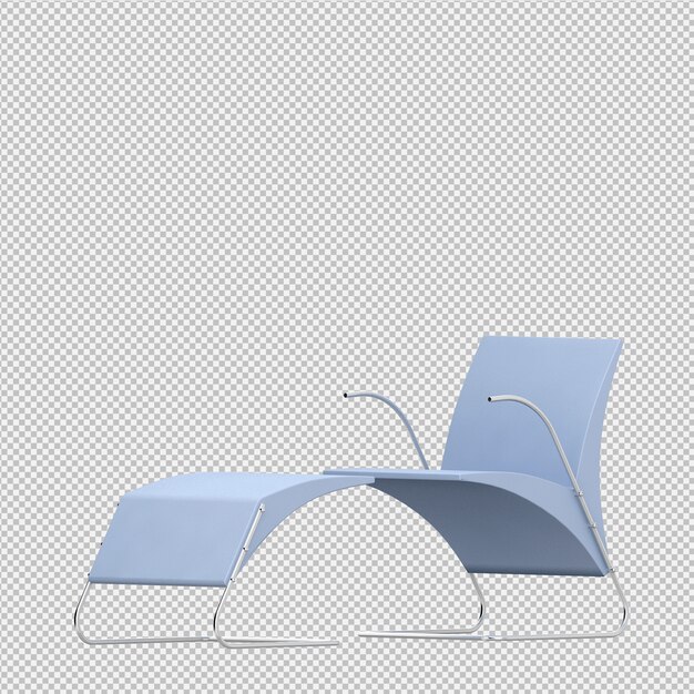 Isometrische stoel 3D render
