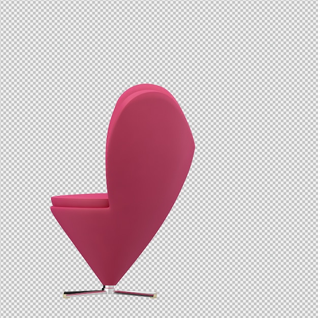 Isometrische stoel 3d render