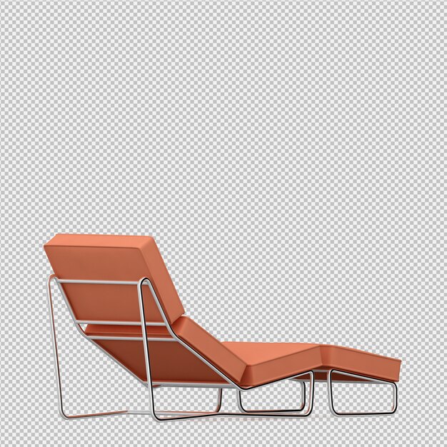 PSD isometrische stoel 3d render