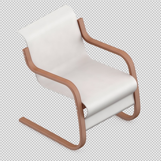 Isometrische stoel 3D render
