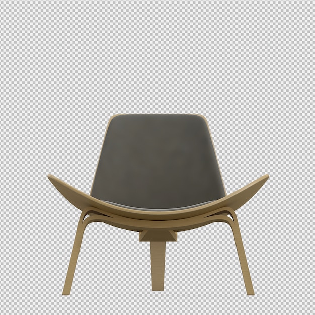 Isometrische stoel 3d render