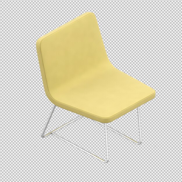 Isometrische stoel 3d render