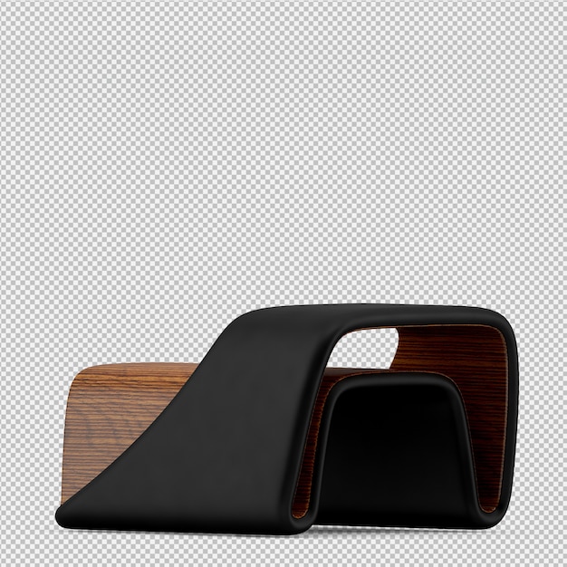 Isometrische stoel voet stoel 3d renderen
