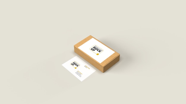 Isometrische visitekaartje Mockup geïsoleerd