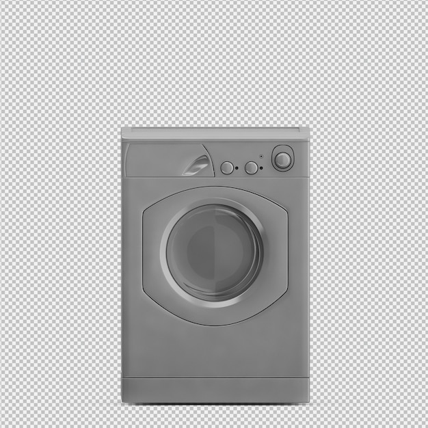 Isometrische wasserij 3d render