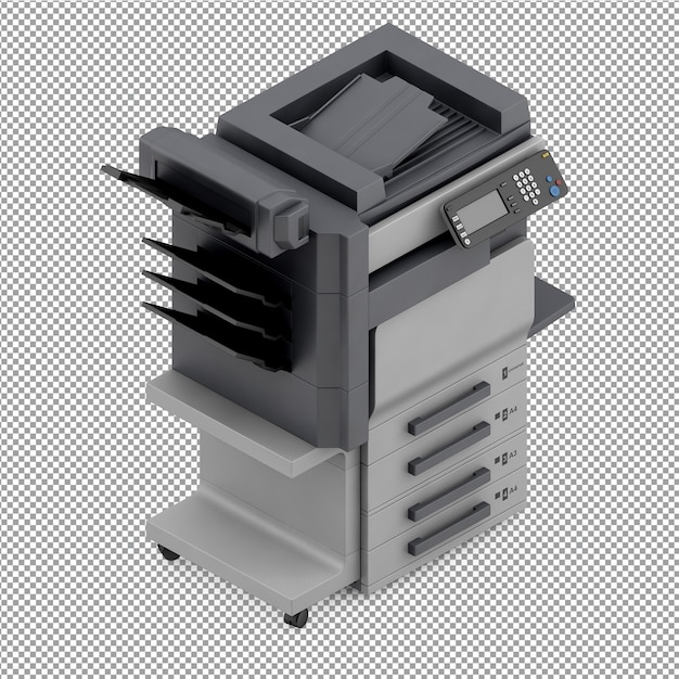 Isometrisk kontorutstyr, 3D-rendering