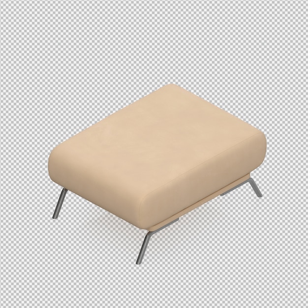 Isometrisk krakkestol 3D-rendering