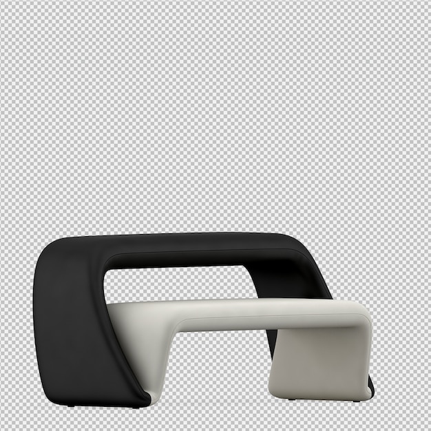 Isometrisk krakkestol 3D-rendering