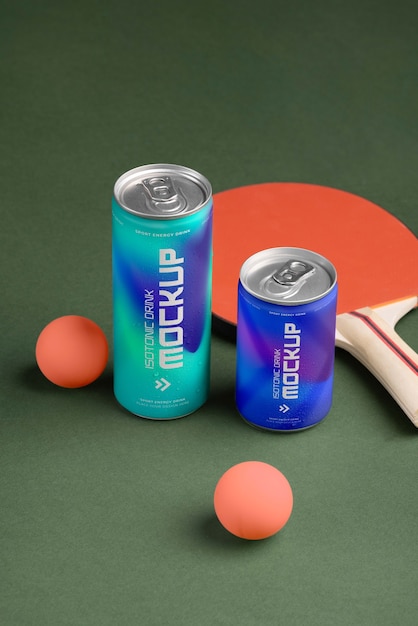 PSD isotonic drink with ping pong paddle