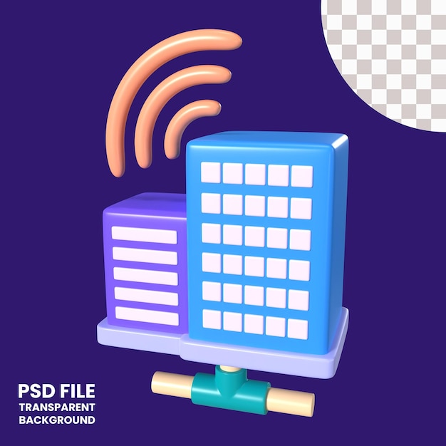 PSD icona di illustrazione 3d di isp