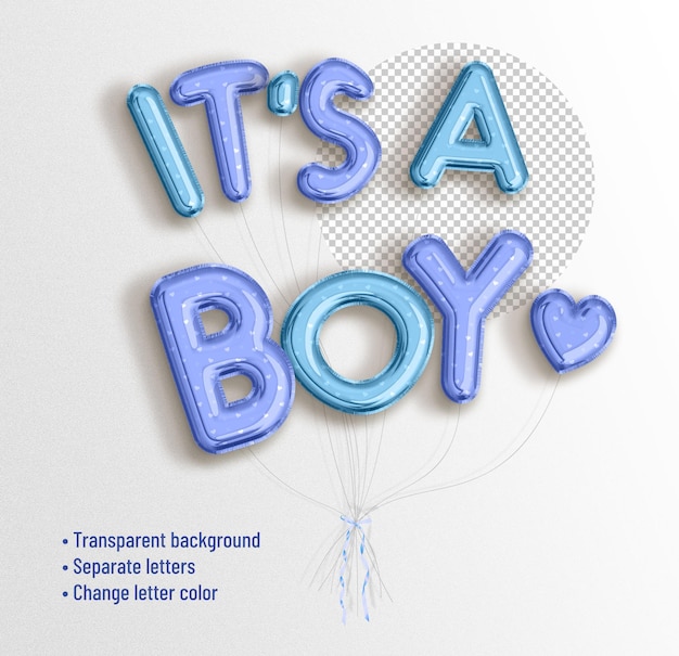 It's a boy 3d balloons