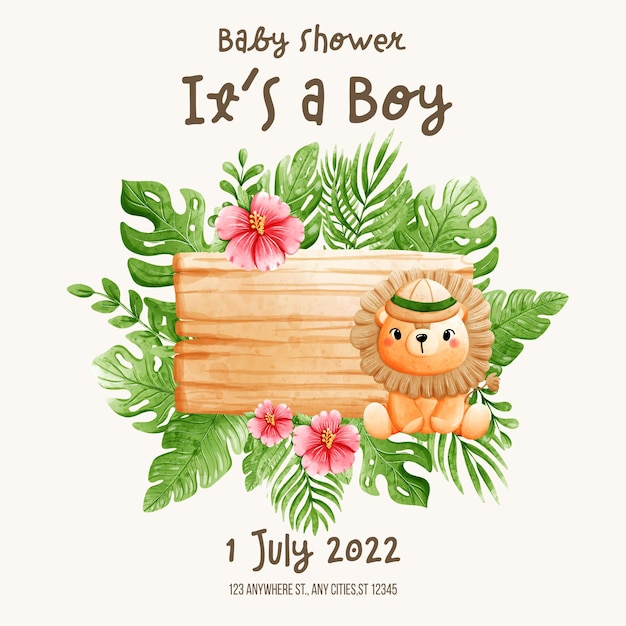 it's a boy baby shower baby boy invitation template