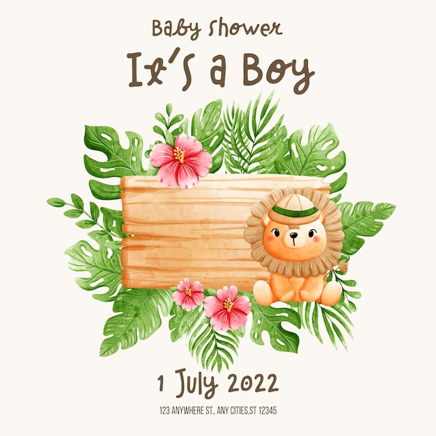 It's a boy baby shower baby boy invitation template