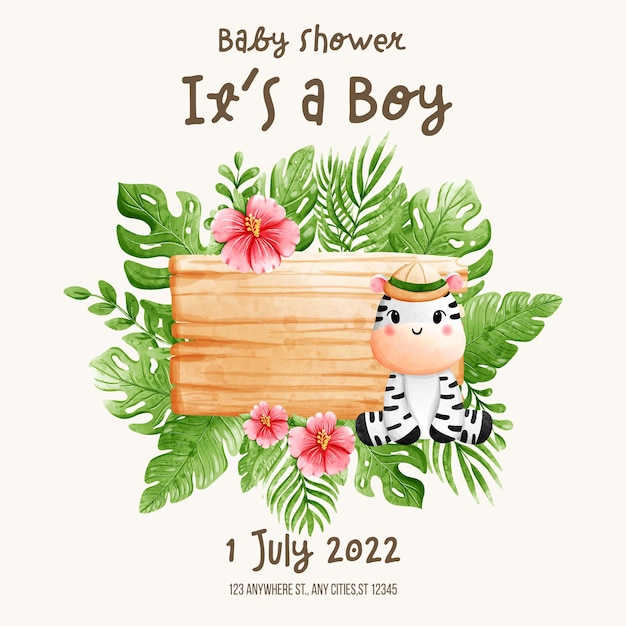 it's a boy baby shower baby boy invitation template
