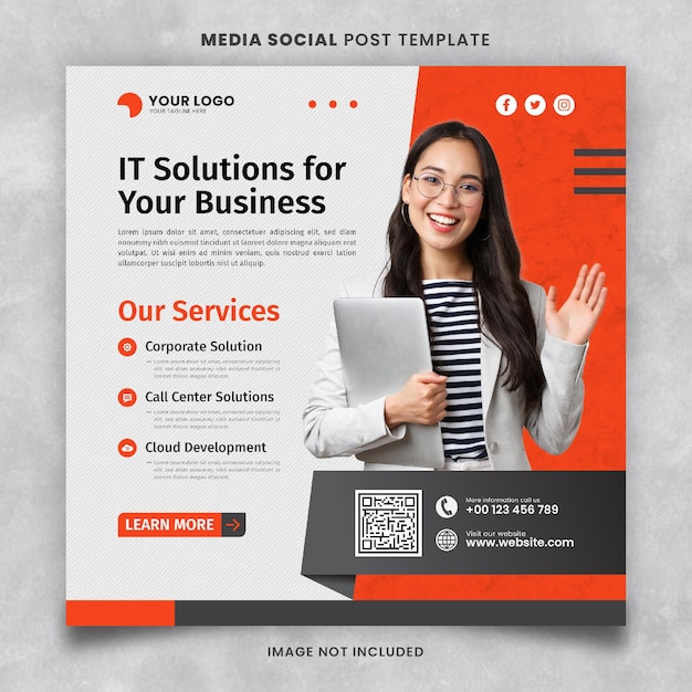 It solution for your business media social post template