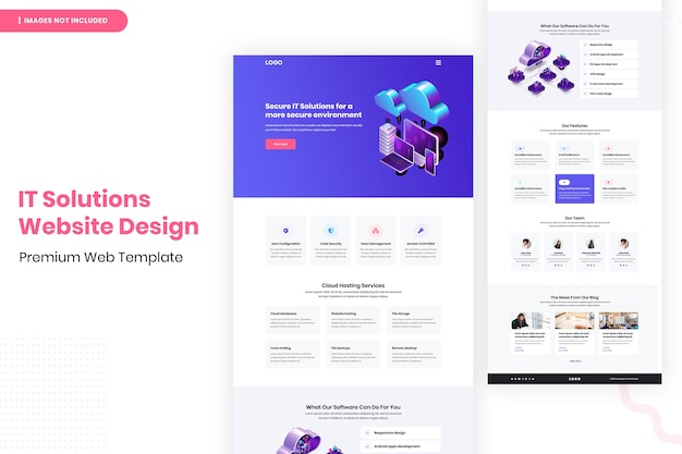 PSD it solutions website pagina ontwerpsjabloon
