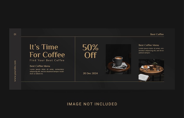 PSD it39s tami for coffee facebook cover or banner template