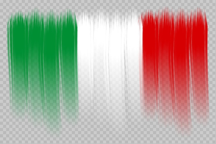 PSD italiaanse vlag transparante achtergrond italiaanse vlag ontwerp sjabloon