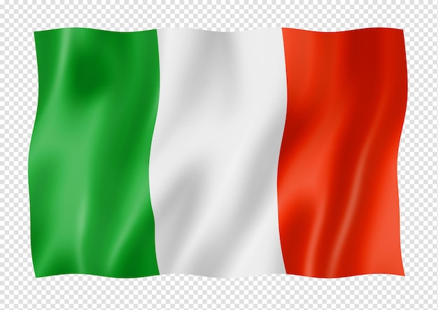 PSD italian flag isolated on white