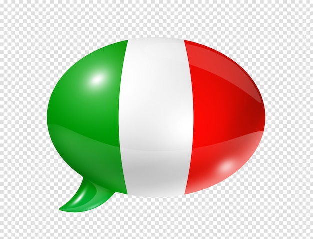 Italian flag speech bubble