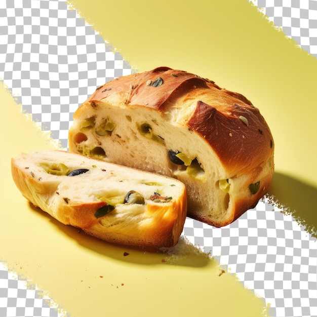 PSD pane italiano ripieno di olive su sfondo trasparente