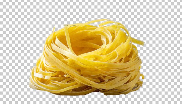 PSD italian pasta fettuccine nest isolated on a transparent background