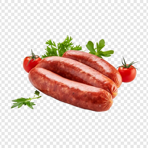 PSD italian sausage isolated on transparent background