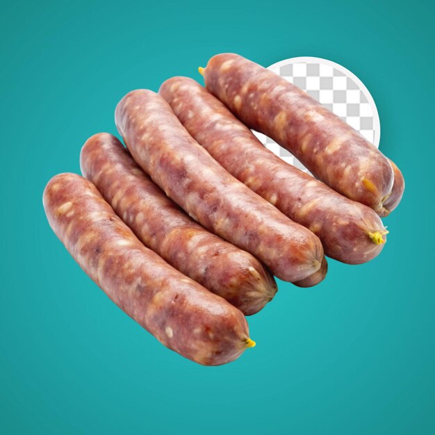 PSD italian sausage isolated on transparent background