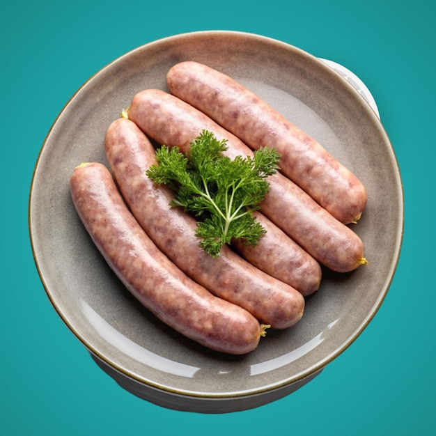 Italian sausage isolated on transparent background