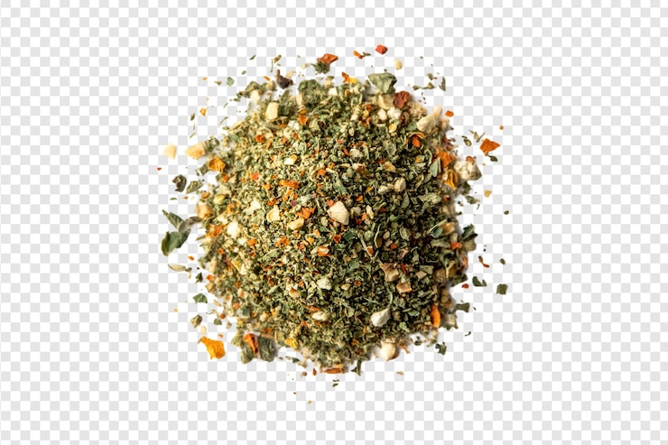 PSD italian seasoning mix isolated on a transparent background