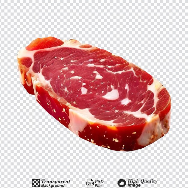 PSD italian speck isolated on transparent background