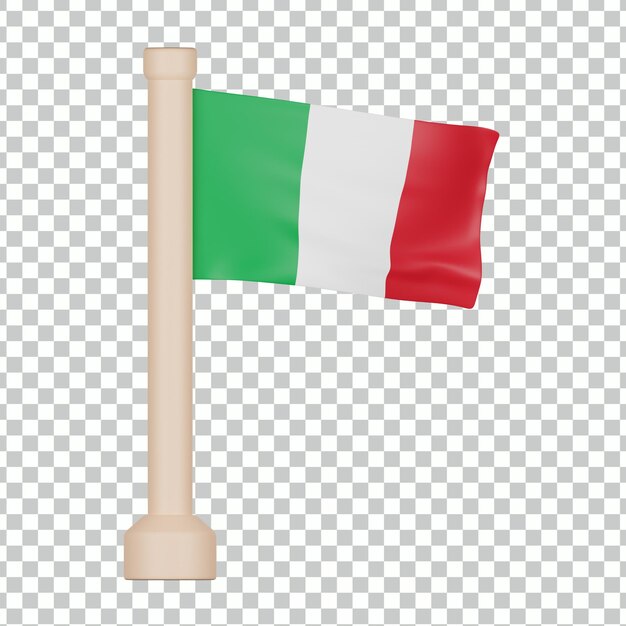 PSD italy flag 3d icon