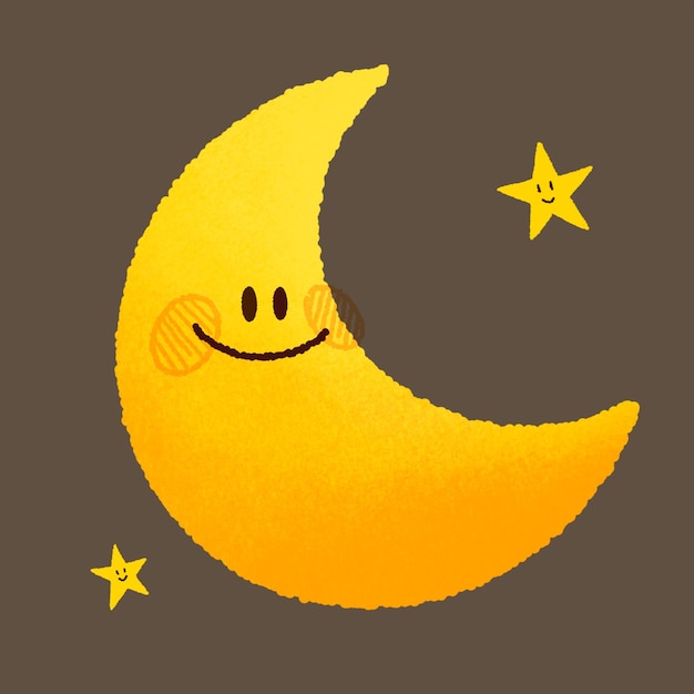 PSD its a cute moon clip art