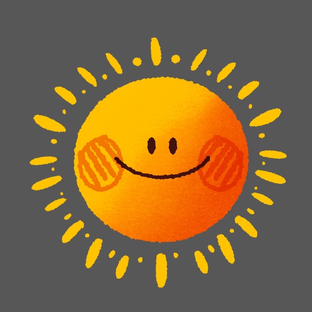 PSD its a cute sun clip art