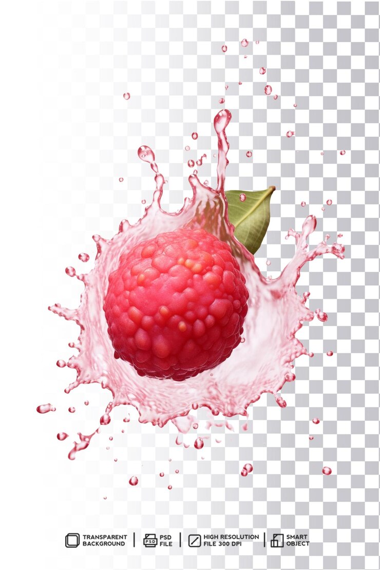 PSD ividly delicious lychee fruit splash psd template