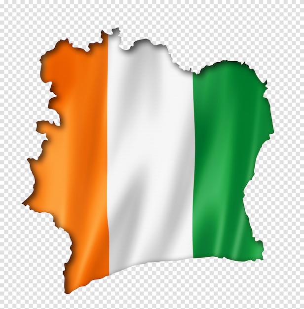 Ivoriaanse vlag kaart