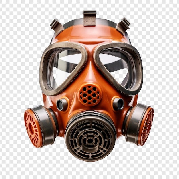 PSD izolacja maski gazowej z bliska na przezroczystej tle
