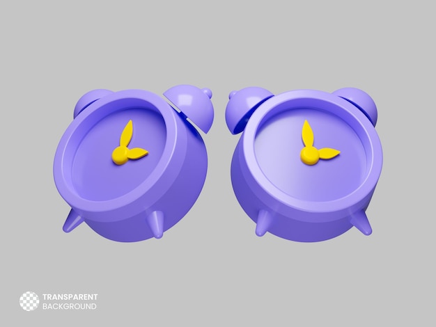 Izolowana ikona budzika 3d