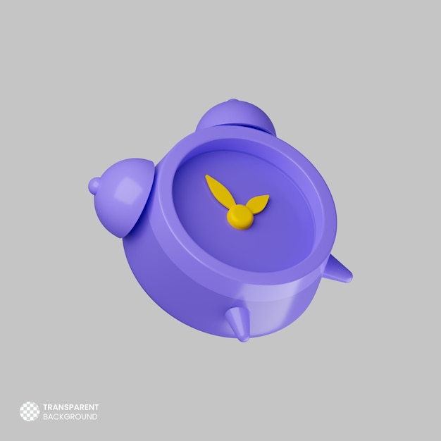 Izolowana ikona budzika 3d