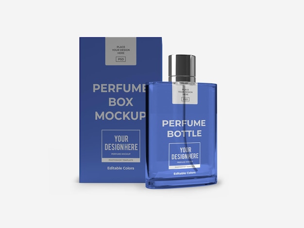 PSD izolowana makieta opakowania perfum