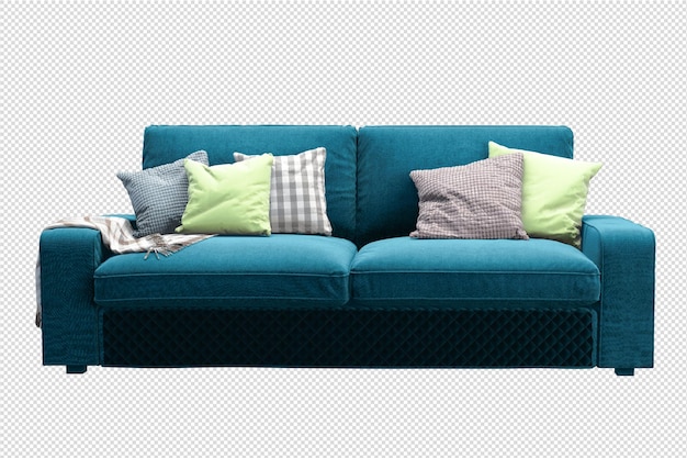 Izolowana Nowoczesna Sofa W Renderowaniu 3d