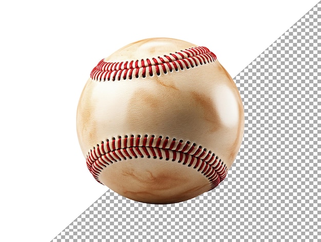 PSD izolowana piłka baseballowa z przezroczystym tłem