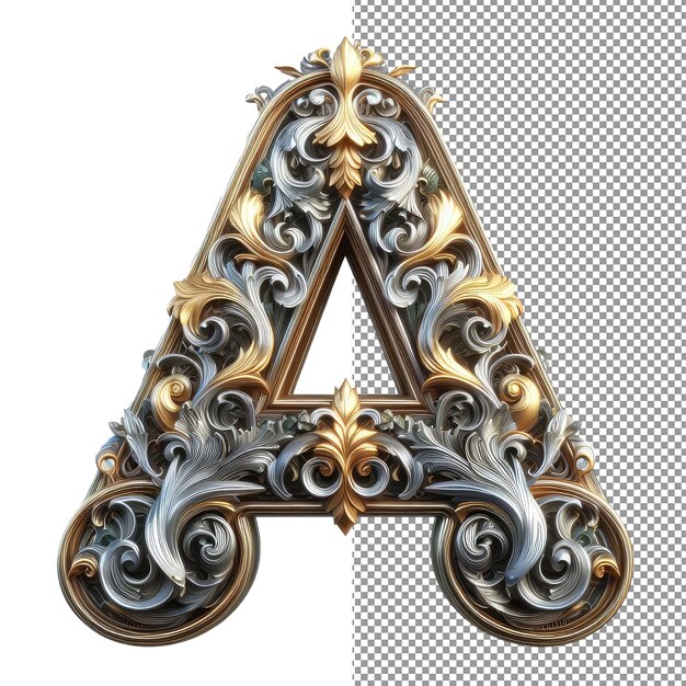 PSD izolowane 3d artistry creative letter na jasnej palecie png